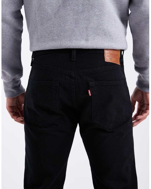 Levi's Black 501 Original Straight Jeans for men