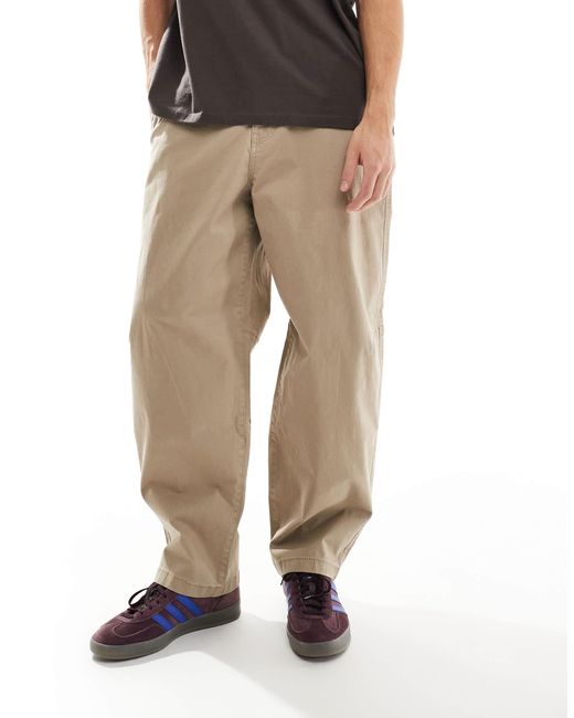 Pull&Bear Natural Loose Fit Casual Trouser for men