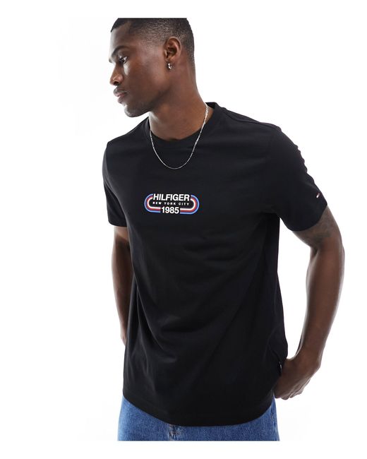 Tommy Hilfiger Blue Hilfiger Track Graphic T-shirt for men