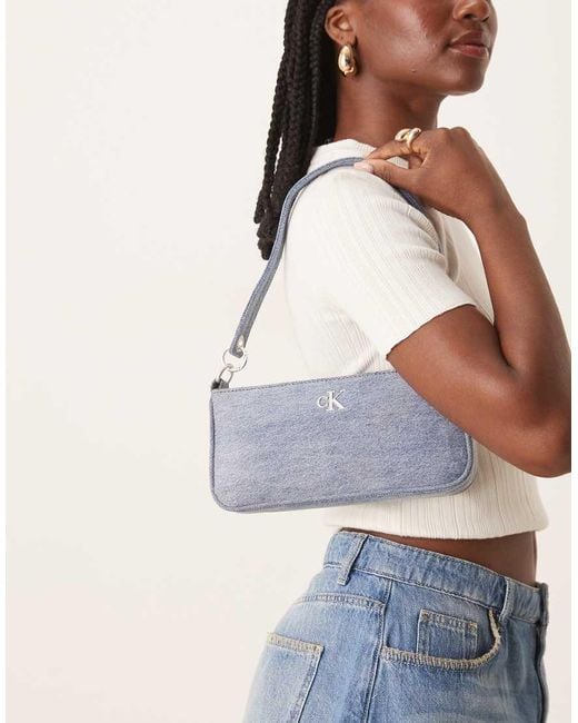 Calvin Klein Blue 90s Denim Shoulder Bag