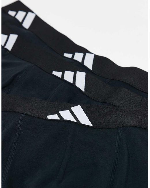 Adidas Blue 3 Pack Active Flex Cotton Trunks for men
