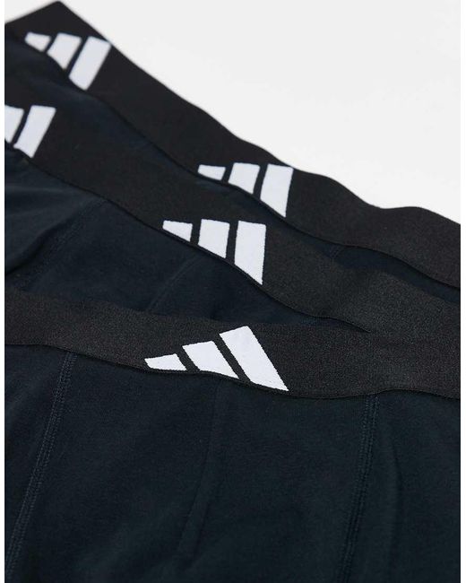 Adidas Blue 3 Pack Active Flex Cotton Trunks for men