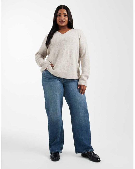 ONLY Natural V-neck Jumper
