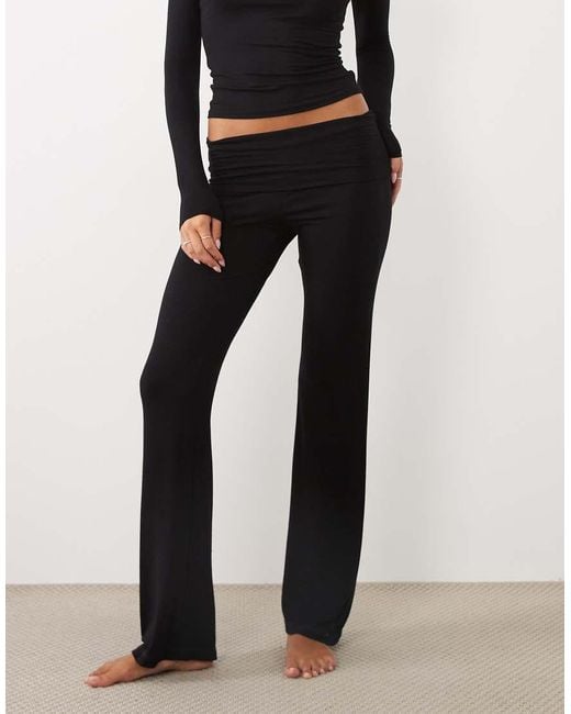 Cotton On White Airy Soft Roll Waist Pant