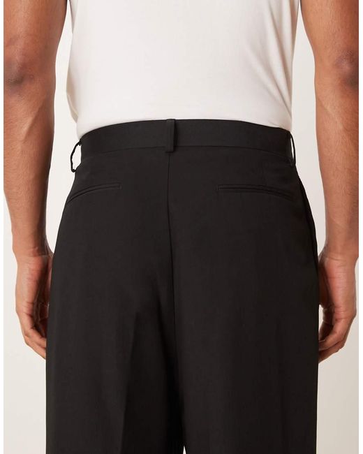 ASOS Black Balloon Suit Pants for men