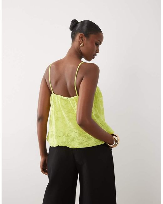 ASOS Green Co-ord Lace Bubble Hem Cami Top