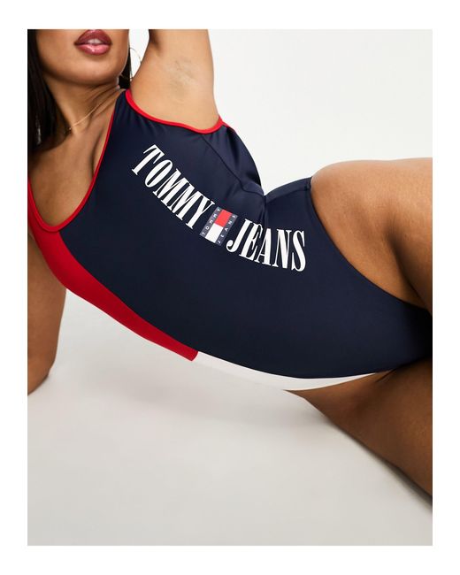 Tommy Hilfiger Blue Tommy Jeans Archive Runway Swimsuit