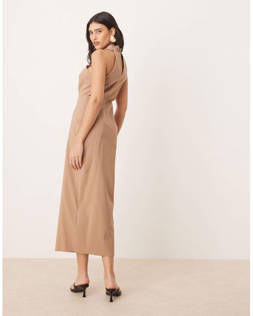 ASOS Natural – midi-säulenkleid
