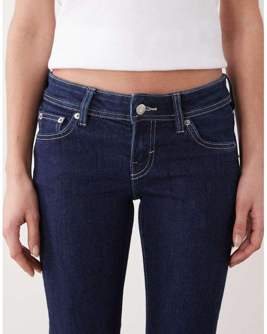 Monki Blue Flare Leg Jeans