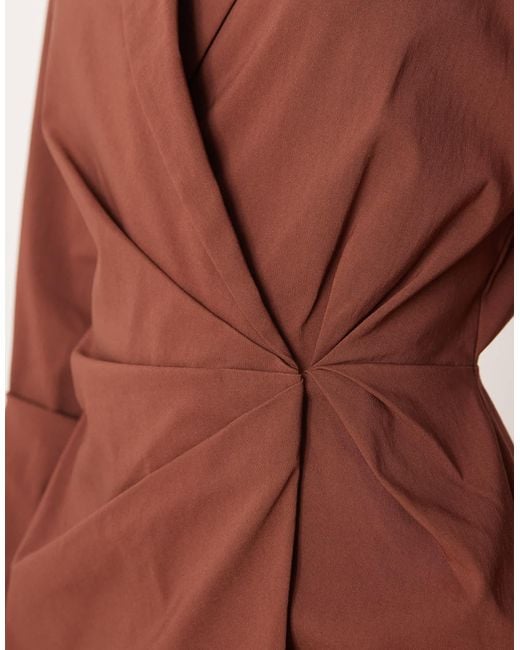 ASOS Women's Brown Cinched Blazer Mini Dress ASOS Women's Brown Cinched Blazer Mini Dress