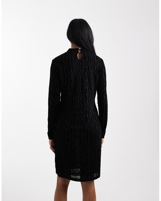 Fred Perry Black Mesh Dress
