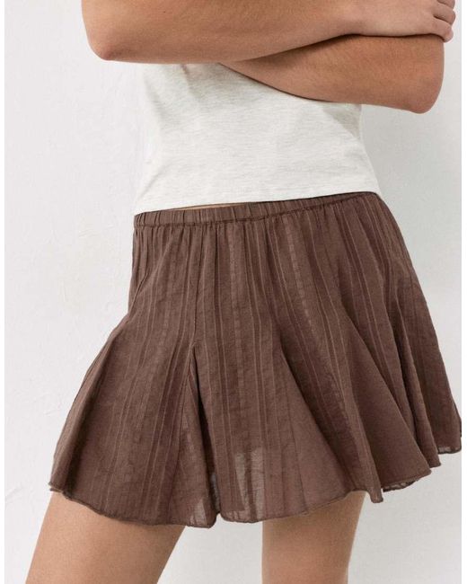 Pull&Bear Brown Mini Skirt