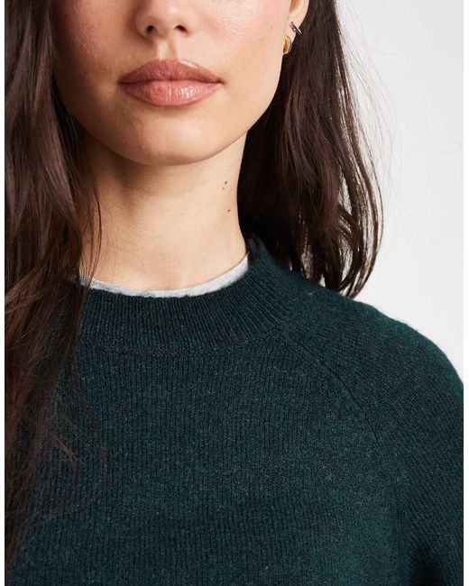 Jersey Verde Intenso Con Cuello Alto De Pieces de color Blue