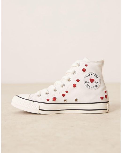Converse Natural Hearts Chuck Taylor All Star Hi Trainers