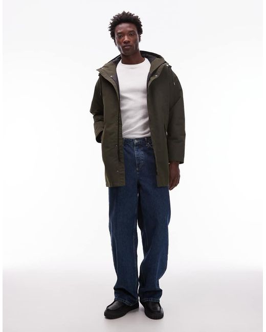 Parka Scuro Con Orlo A Coda Di Rondine di Element in Blue da Uomo