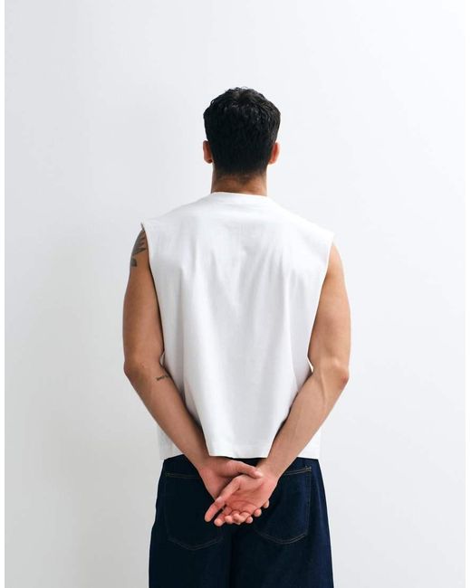 Abercrombie & Fitch White Premium Heavyweight Tank Top for men