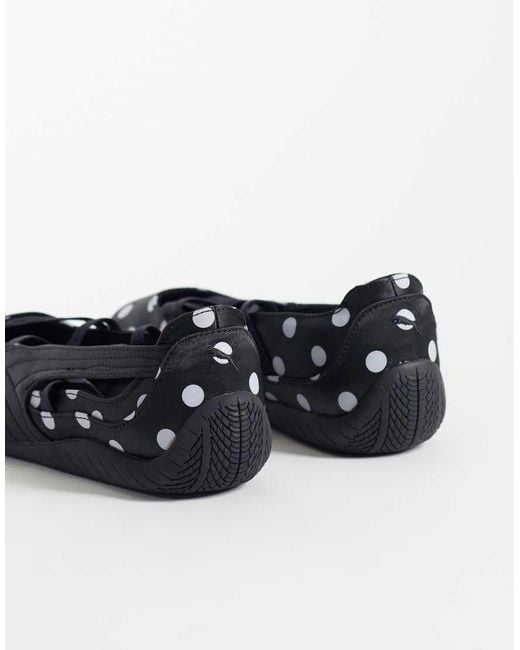 PUMA Black Speedcat Polka Dot Ballet Flats