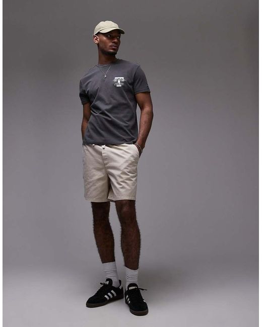 Tommy Hilfiger Gray Loose Twill Shorts for men