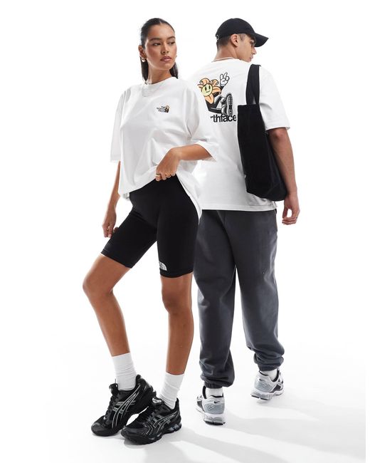 The North Face White Blossom Backprint Oversized T-shirt