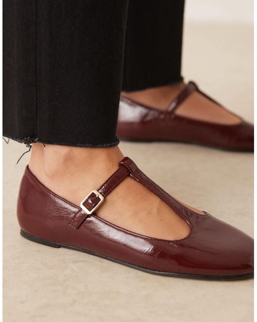 ASOS Brown Latham Mary Jane Ballets