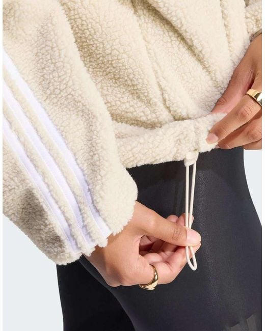 Adidas Originals Natural Adiluna Season 2 X Jennie Fleece Hoodie Jacket