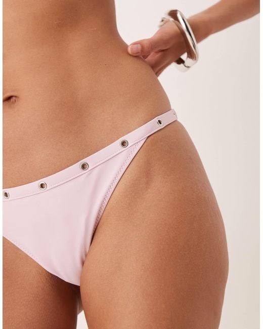 Mango Natural Stud Detail Bikini Bottom