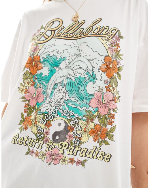 Billabong White Return To Paradise T-shirt
