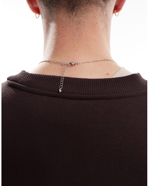 ASOS – farbene halskette mit kreuzanhänger in Black für Herren