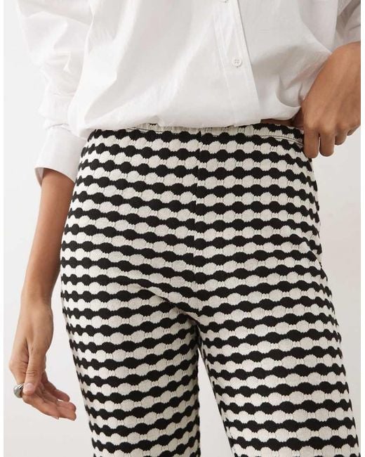 ASOS White Crochet Jersey Capri legging
