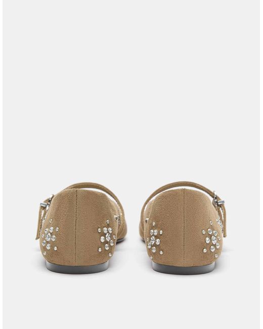 Ballerines cloutées - sable Pull&Bear en coloris White