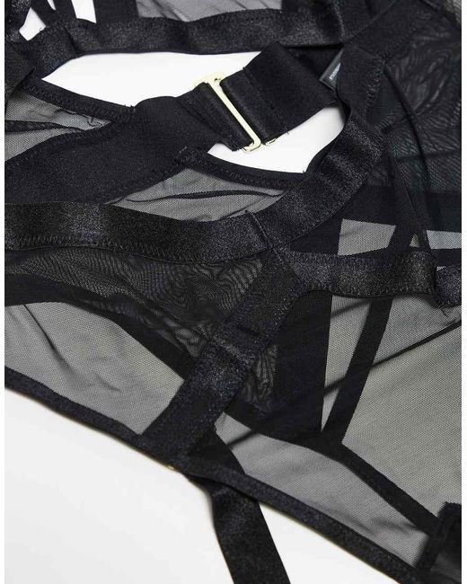Ann Summers Black Shadow Crotchless Bodysuit