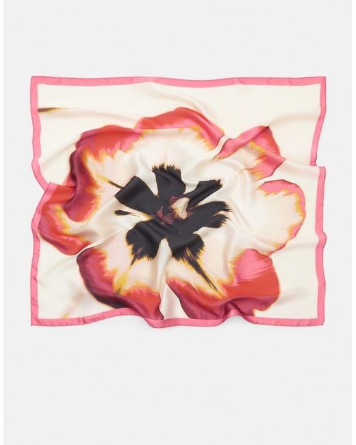 Pull&Bear Pink Floral Scarf