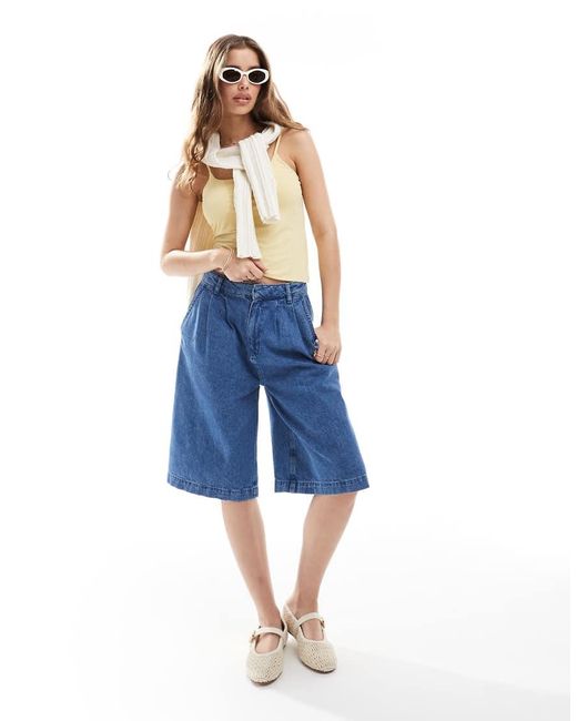 Pull&Bear Vormgevende Cami Top Van Polyamide in het Blue