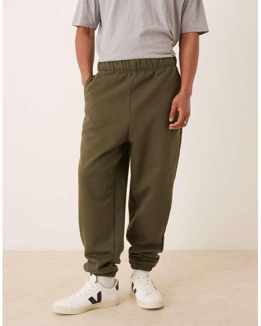 ASOS Blue Premium Heavyweight Oversized Joggers for men