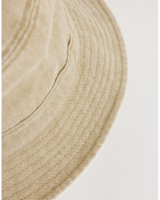 ASOS Natural Washed Bucket Hat for men