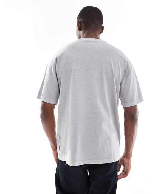 Only & Sons Gray Distressed T-shirt for men