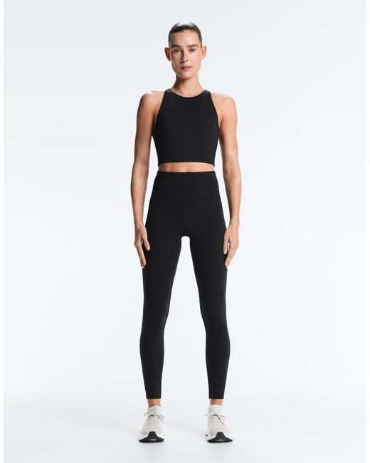 Oysho Black Comfortlux Strap Tank Top With Cups