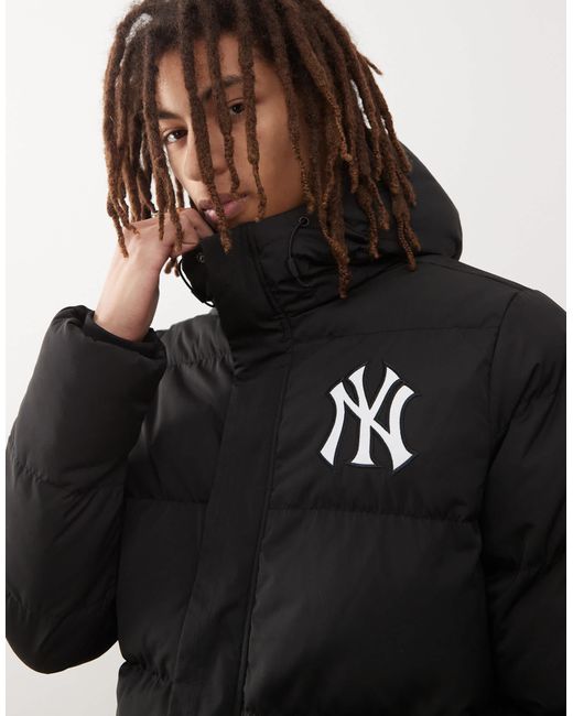 '47 Black La Dodgers Padded Hooded Coat for men