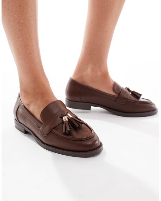 London Rebel White Amelia Tassel Penny Loafers