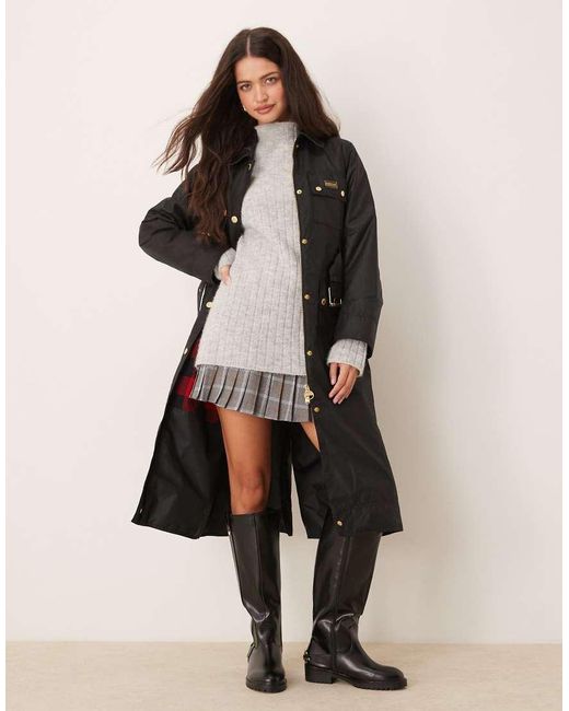 Barbour Natural Milla Wax Coat-black