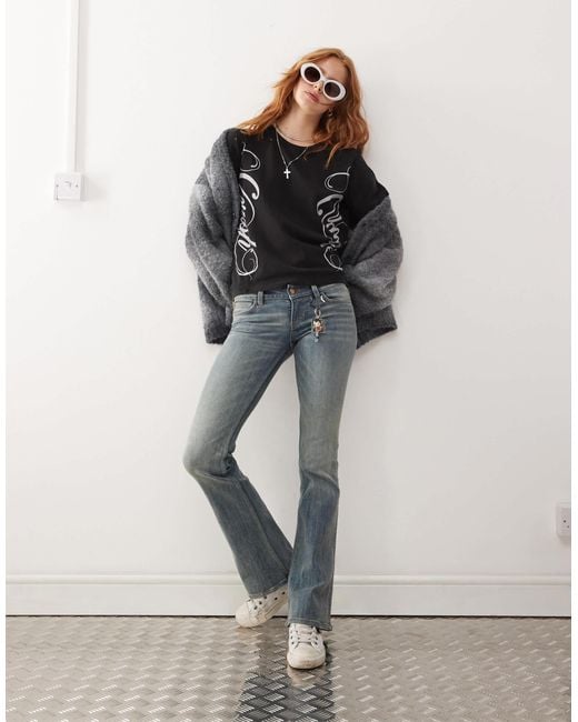 Cheap Monday Booty Bei Stretch Low Rise Bootcut Jeans in Blue | Lyst