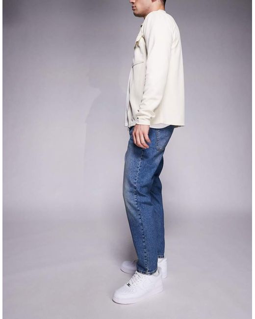ASOS Blue Tapered Jeans for men