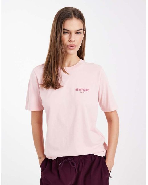 ONLY Red Boxy T-shirt