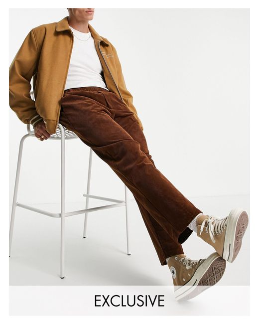 Inspired Cord Trouser in Brown for Men 