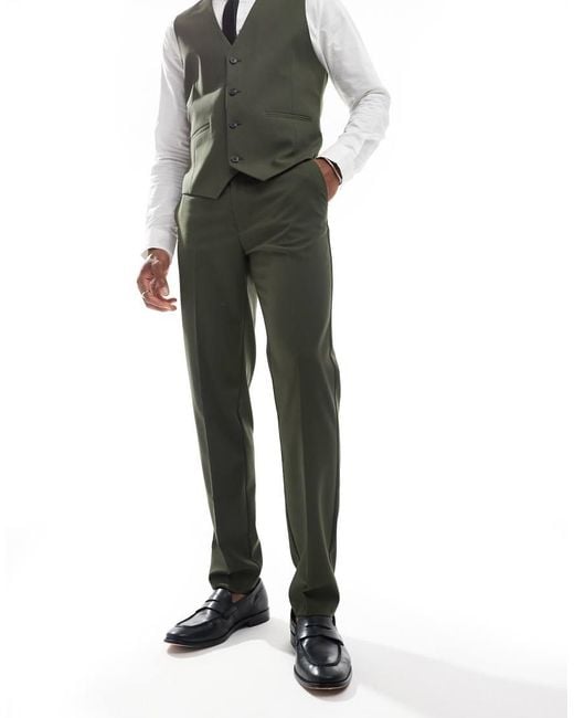 ASOS Green Slim Suit Trouser for men