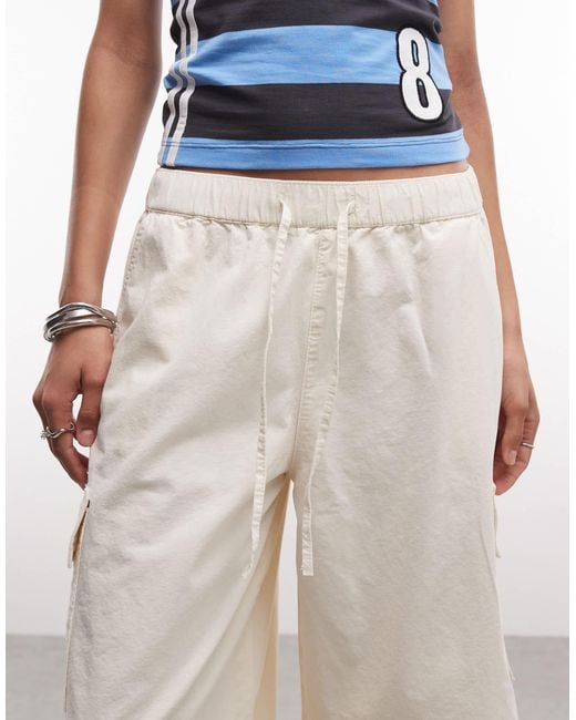 Collusion White Utility Cargo Jort