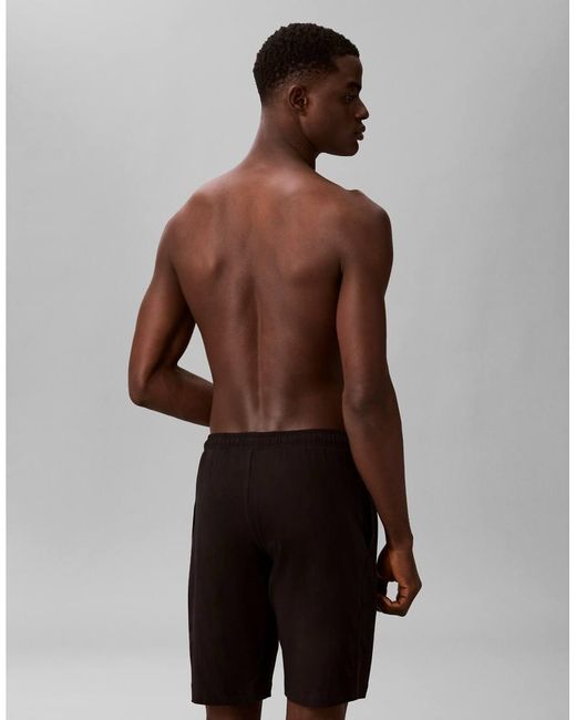Calvin Klein Brown Icon Cotton Stretch Loungewear Shorts Co-ord for men