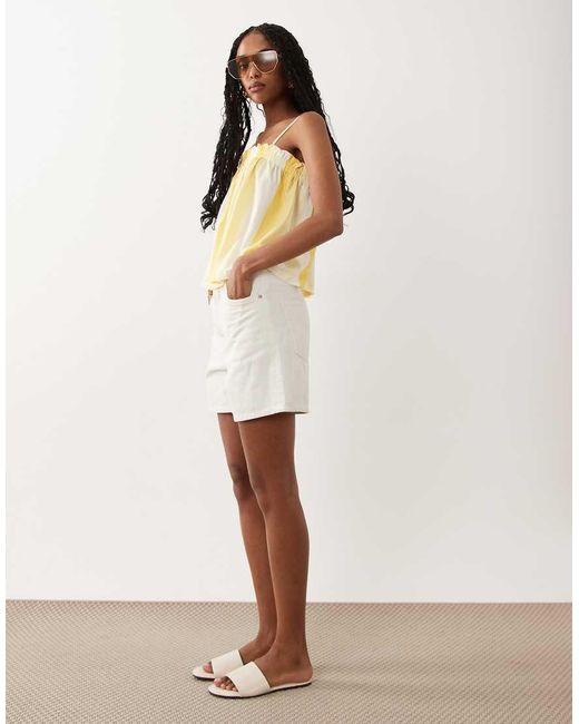 ASOS Yellow Co-Ord Shirred Detail Relaxed Cami Top