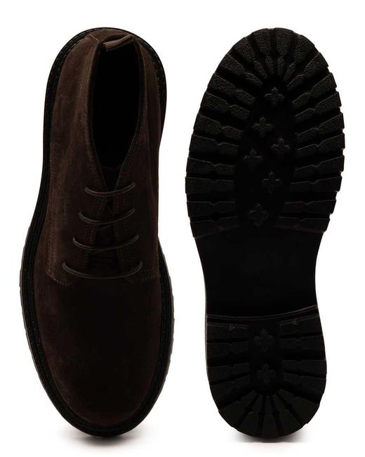 OFF THE HOOK Black Axel Suede Chukka Ankle Lace-Up Boots for men