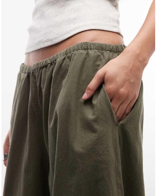 Weekday Natural Barrel Parachute Trousers